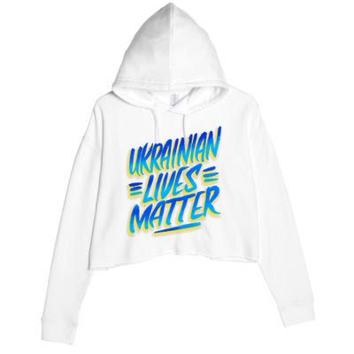 Ukrainian Lives Matter Crop Fleece Hoodie