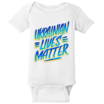 Ukrainian Lives Matter Baby Bodysuit