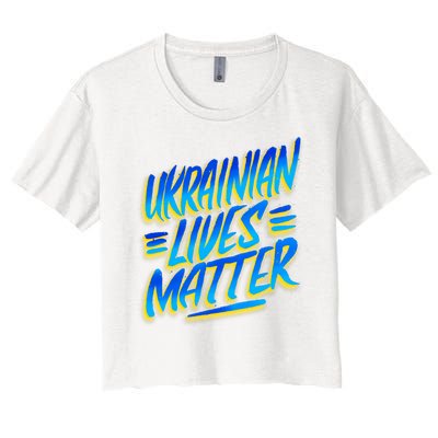 Ukrainian Lives Matter Women's Crop Top Tee