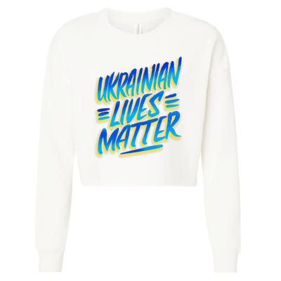 Ukrainian Lives Matter Cropped Pullover Crew