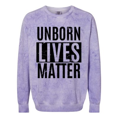 Unborn Lives Matter Antiabortion ProLife Fetus T Colorblast Crewneck Sweatshirt