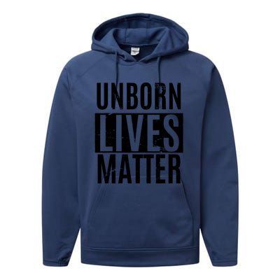 Unborn Lives Matter Antiabortion ProLife Fetus T Performance Fleece Hoodie