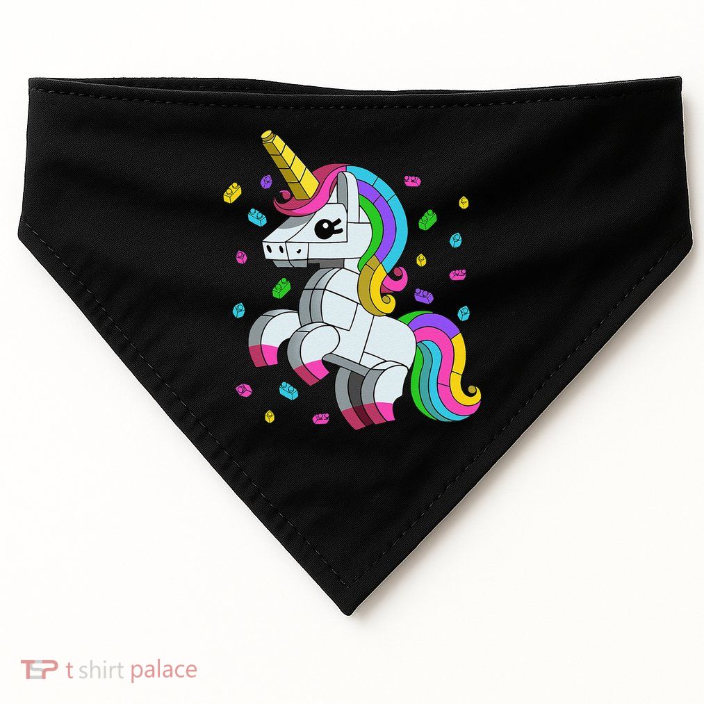 Unicorn Lover Master Builder Bricks Blocks Toy Gift USA-Made Doggie Bandana