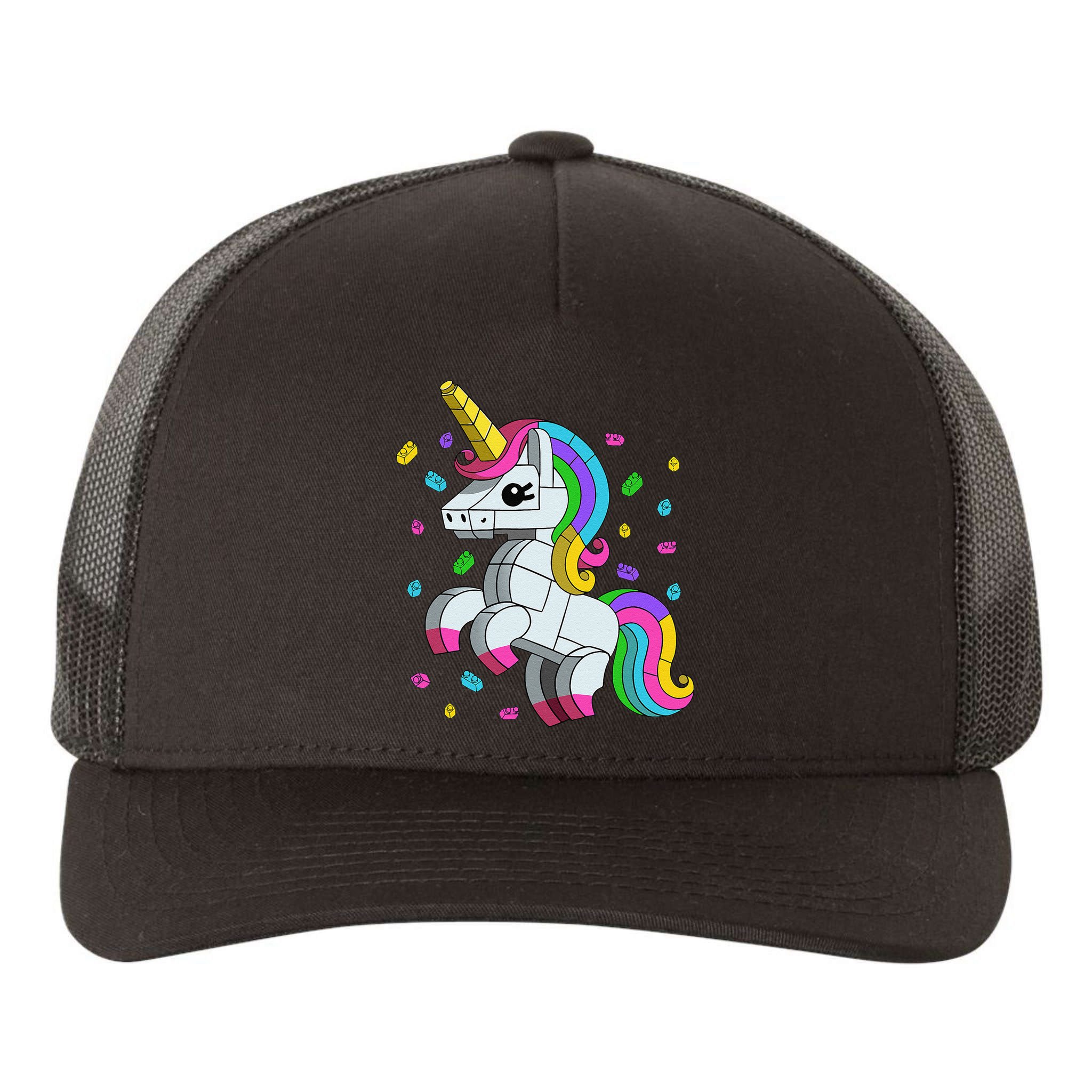 Unicorn Lover Master Builder Bricks Blocks Toy Gift Yupoong Adult 5-Panel Trucker Hat