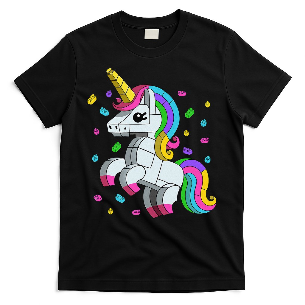 Unicorn Lover Master Builder Bricks Blocks Toy Gift T-Shirt