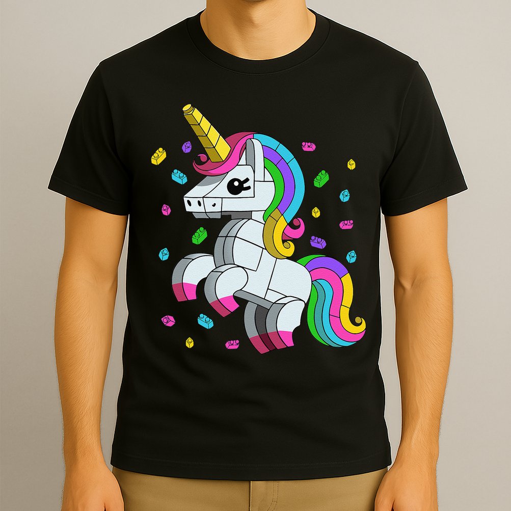 Unicorn Lover Master Builder Bricks Blocks Toy Gift T-Shirt