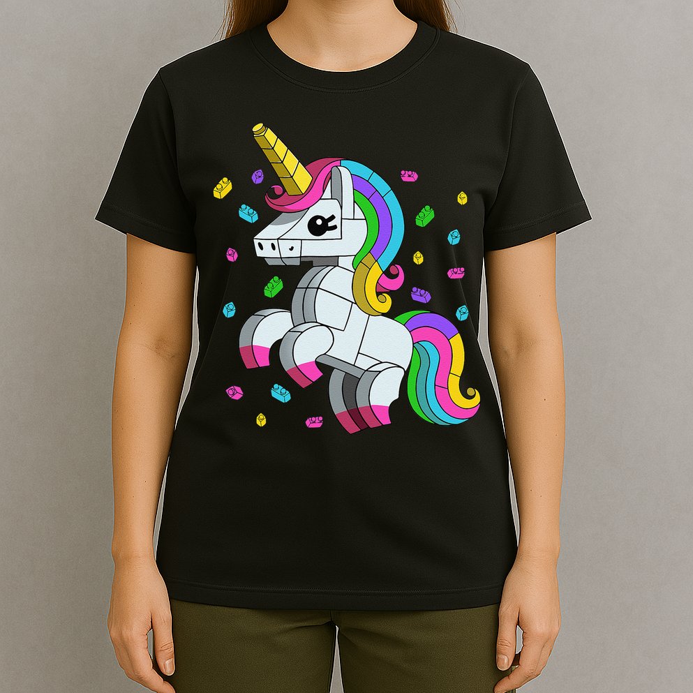 Unicorn Lover Master Builder Bricks Blocks Toy Gift T-Shirt