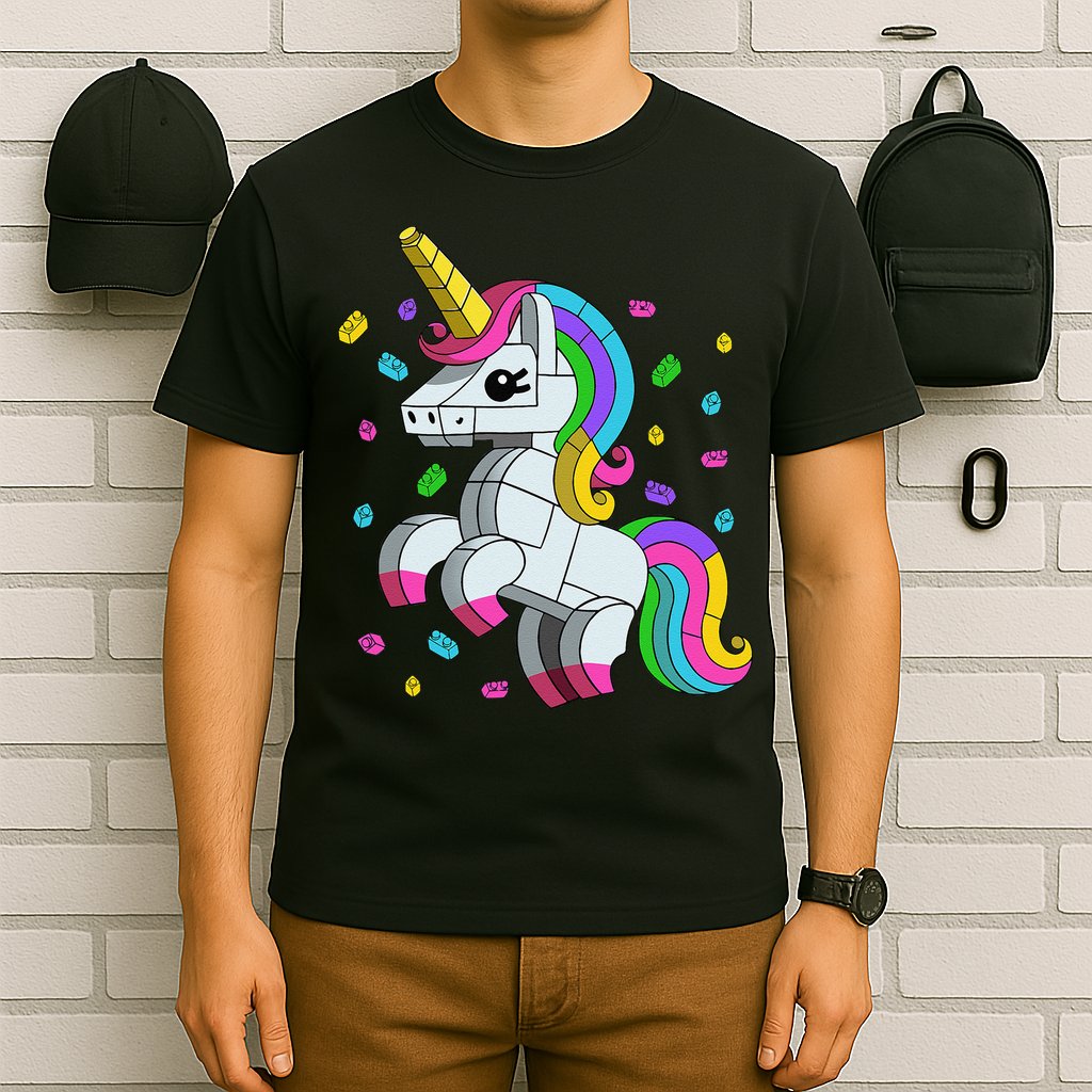 Unicorn Lover Master Builder Bricks Blocks Toy Gift T-Shirt