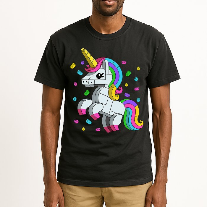 Unicorn Lover Master Builder Bricks Blocks Toy Gift Tall T-Shirt