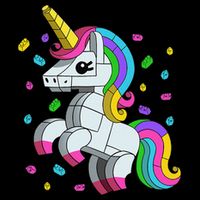 Unicorn Lover Master Builder Bricks Blocks Toy Gift Drawstring Bag