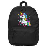 Unicorn Lover Master Builder Bricks Blocks Toy Gift 16 in Basic Backpack