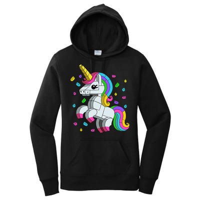 Unicorn Lover Master Builder Bricks Blocks Toy Gift Women's Pullover Hoodie