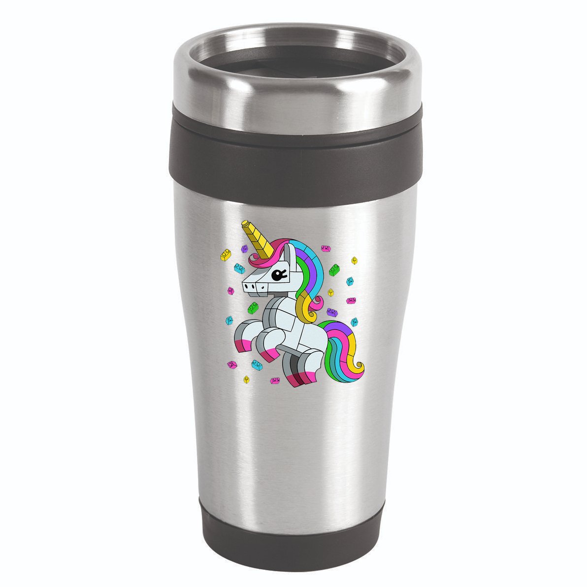 Unicorn Lover Master Builder Bricks Blocks Toy Gift 16oz Travel Tumbler
