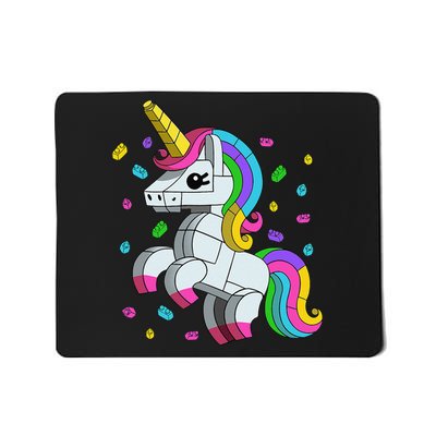 Unicorn Lover Master Builder Bricks Blocks Toy Gift Mousepad