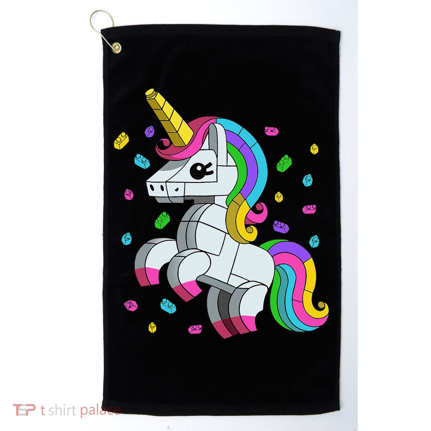 Unicorn Lover Master Builder Bricks Blocks Toy Gift Golf Towel
