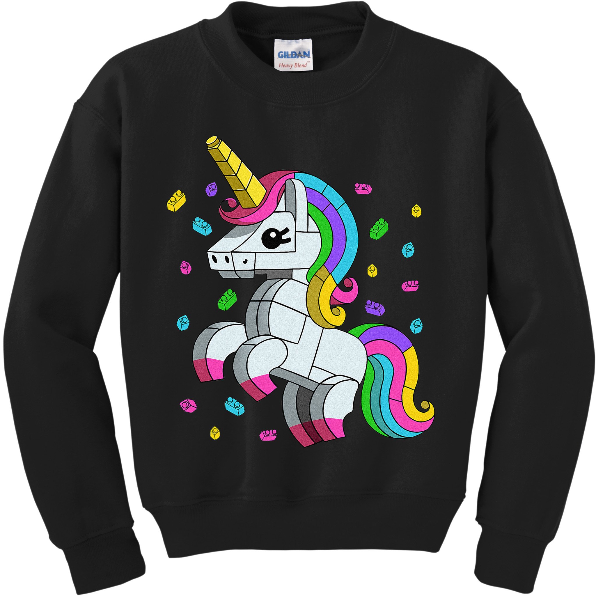 Unicorn Lover Master Builder Bricks Blocks Toy Gift Kids Sweatshirt