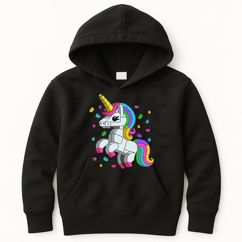 Unicorn Lover Master Builder Bricks Blocks Toy Gift Kids Hoodie