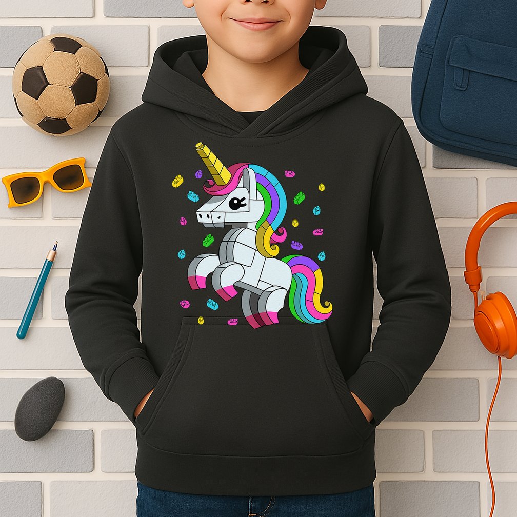 Unicorn Lover Master Builder Bricks Blocks Toy Gift Kids Hoodie