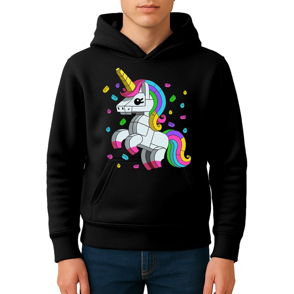 Unicorn Lover Master Builder Bricks Blocks Toy Gift Kids Hoodie