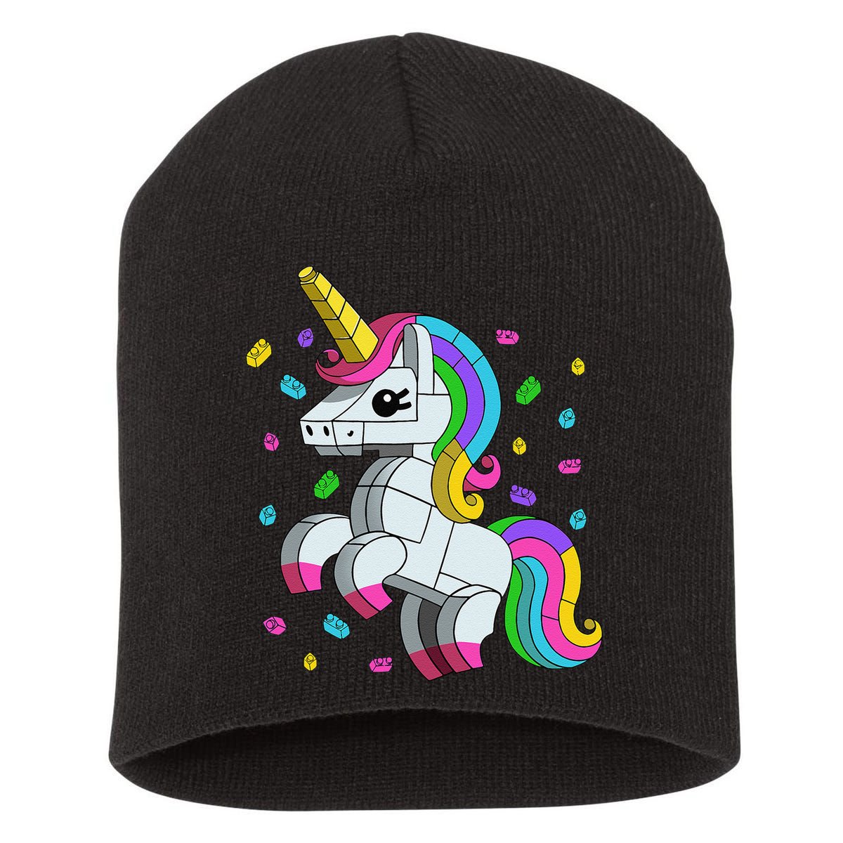 Unicorn Lover Master Builder Bricks Blocks Toy Gift Short Acrylic Beanie