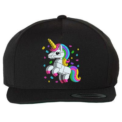 Unicorn Lover Master Builder Bricks Blocks Toy Gift Wool Snapback Cap