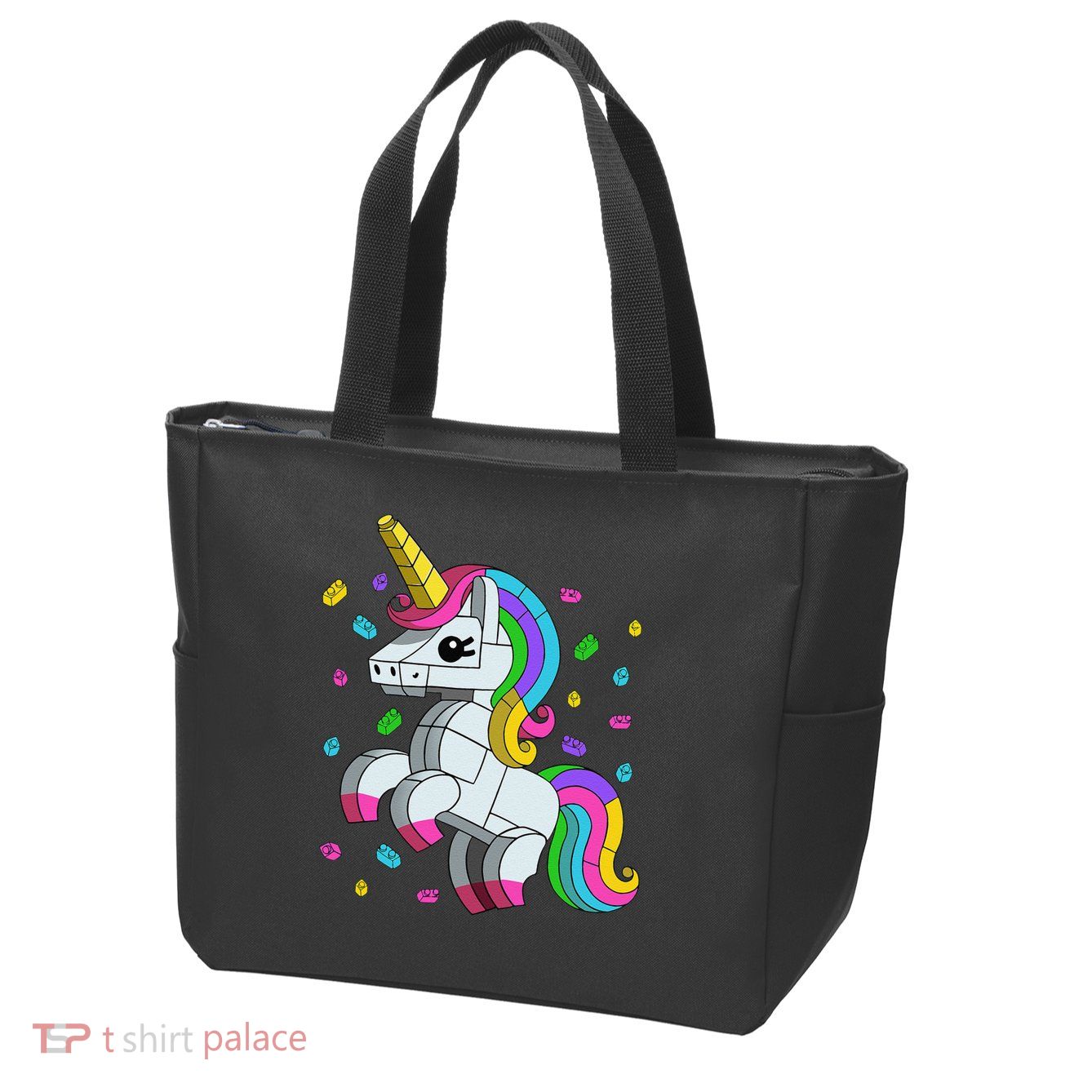 Unicorn Lover Master Builder Bricks Blocks Toy Gift Zip Tote Bag