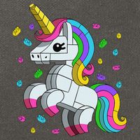 Unicorn Lover Master Builder Bricks Blocks Toy Gift Cotton Canvas Backpack
