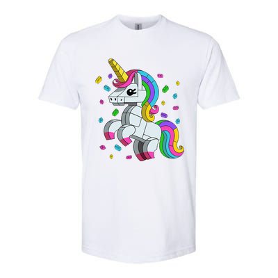 Unicorn Lover Master Builder Bricks Blocks Toy Gift Softstyle® CVC T-Shirt