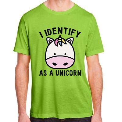 Unicorn Lover Meme Retro Funny I Identify As A Unicorn Adult ChromaSoft Performance T-Shirt