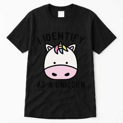 Unicorn Lover Meme Retro Funny I Identify As A Unicorn Tall T-Shirt