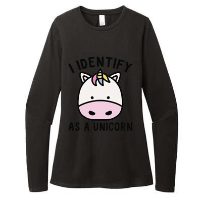 Unicorn Lover Meme Retro Funny I Identify As A Unicorn Womens CVC Long Sleeve Shirt