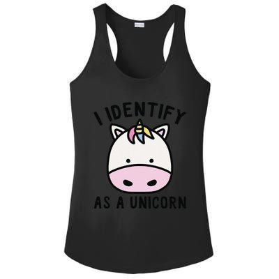 Unicorn Lover Meme Retro Funny I Identify As A Unicorn Ladies PosiCharge Competitor Racerback Tank