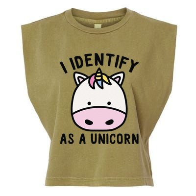 Unicorn Lover Meme Retro Funny I Identify As A Unicorn Garment-Dyed Women's Muscle Tee