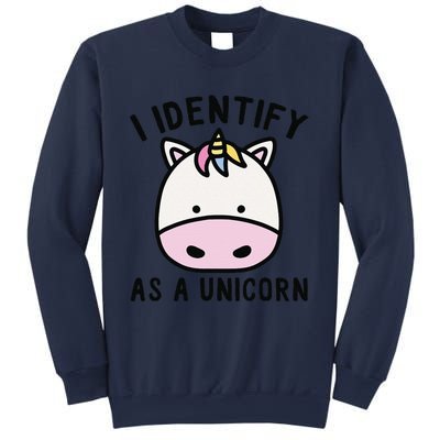 Unicorn Lover Meme Retro Funny I Identify As A Unicorn Sweatshirt