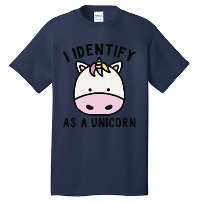 Unicorn Lover Meme Retro Funny I Identify As A Unicorn Tall T-Shirt