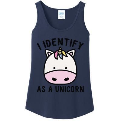 Unicorn Lover Meme Retro Funny I Identify As A Unicorn Ladies Essential Tank