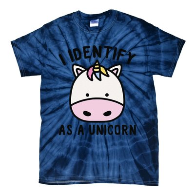 Unicorn Lover Meme Retro Funny I Identify As A Unicorn Tie-Dye T-Shirt