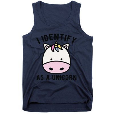 Unicorn Lover Meme Retro Funny I Identify As A Unicorn Tank Top