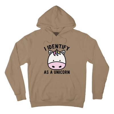 Unicorn Lover Meme Retro Funny I Identify As A Unicorn Hoodie