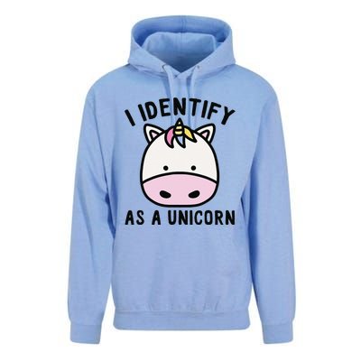 Unicorn Lover Meme Retro Funny I Identify As A Unicorn Unisex Surf Hoodie