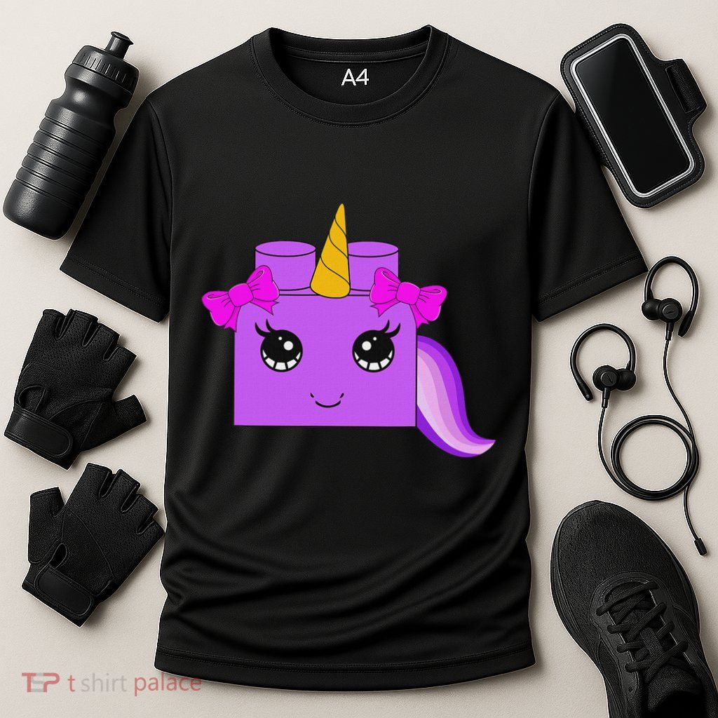 Unicorn Lover Master Builder Block Brick Building Girl Performance Shirt