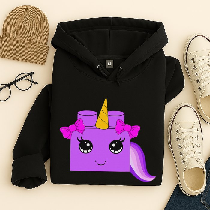 Unicorn Lover Master Builder Block Brick Building Girl Hoodie