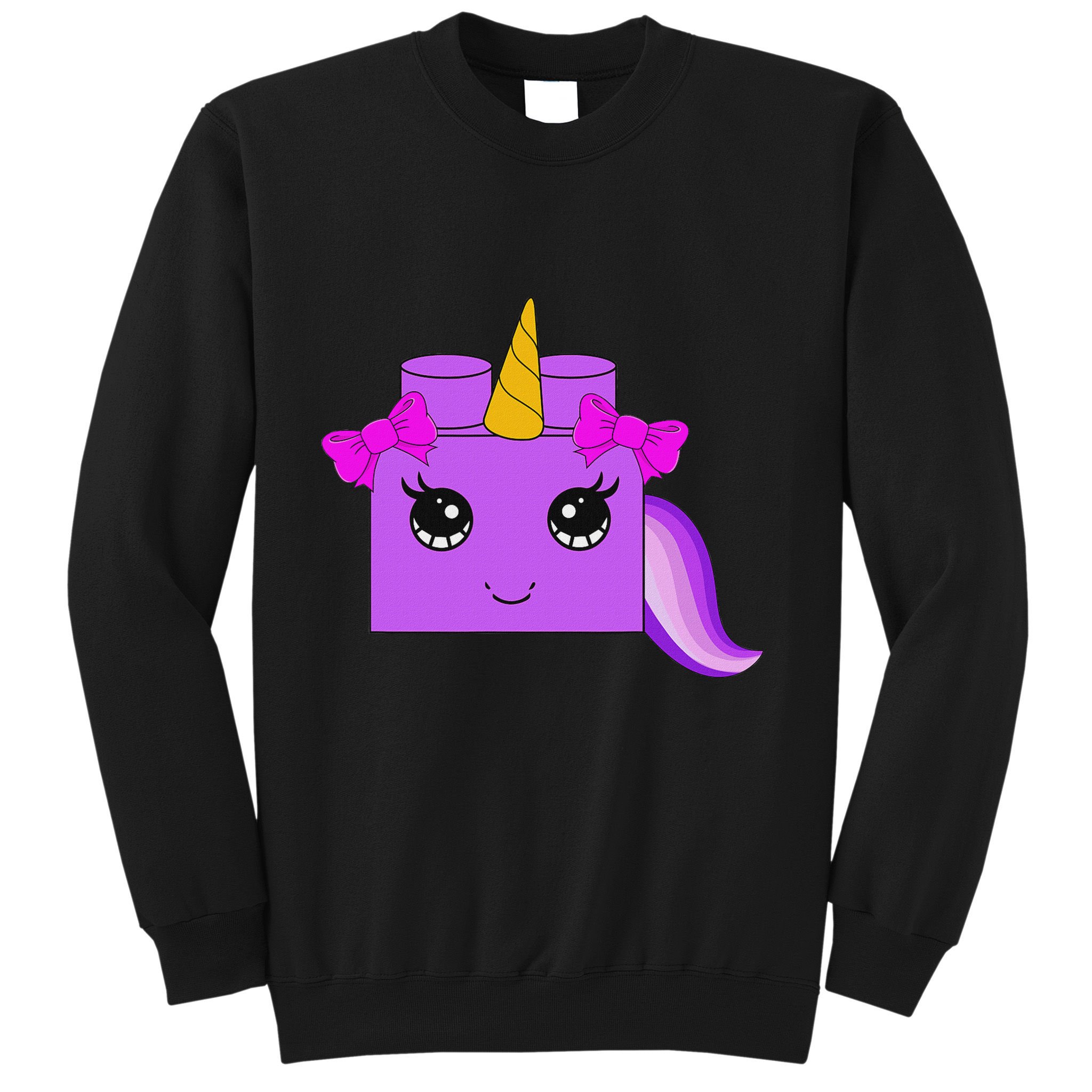 Unicorn Lover Master Builder Block Brick Building Girl Sweatshirt