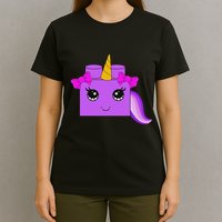 Unicorn Lover Master Builder Block Brick Building Girl T-Shirt