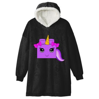 Unicorn Lover Master Builder Block Brick Building Girl Hooded Wearable Blanket