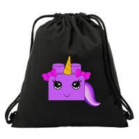 Unicorn Lover Master Builder Block Brick Building Girl Drawstring Bag