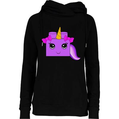 Unicorn Lover Master Builder Block Brick Building Girl Womens Funnel Neck Pullover Hood