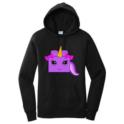 Unicorn Lover Master Builder Block Brick Building Girl Women's Pullover Hoodie