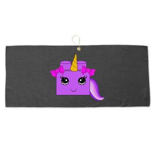 Unicorn Lover Master Builder Block Brick Building Girl Large Microfiber Waffle Golf Towel