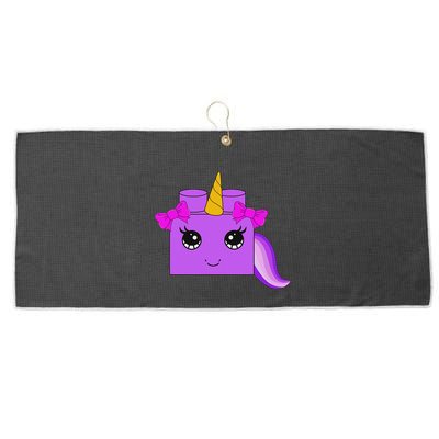 Unicorn Lover Master Builder Block Brick Building Girl Large Microfiber Waffle Golf Towel